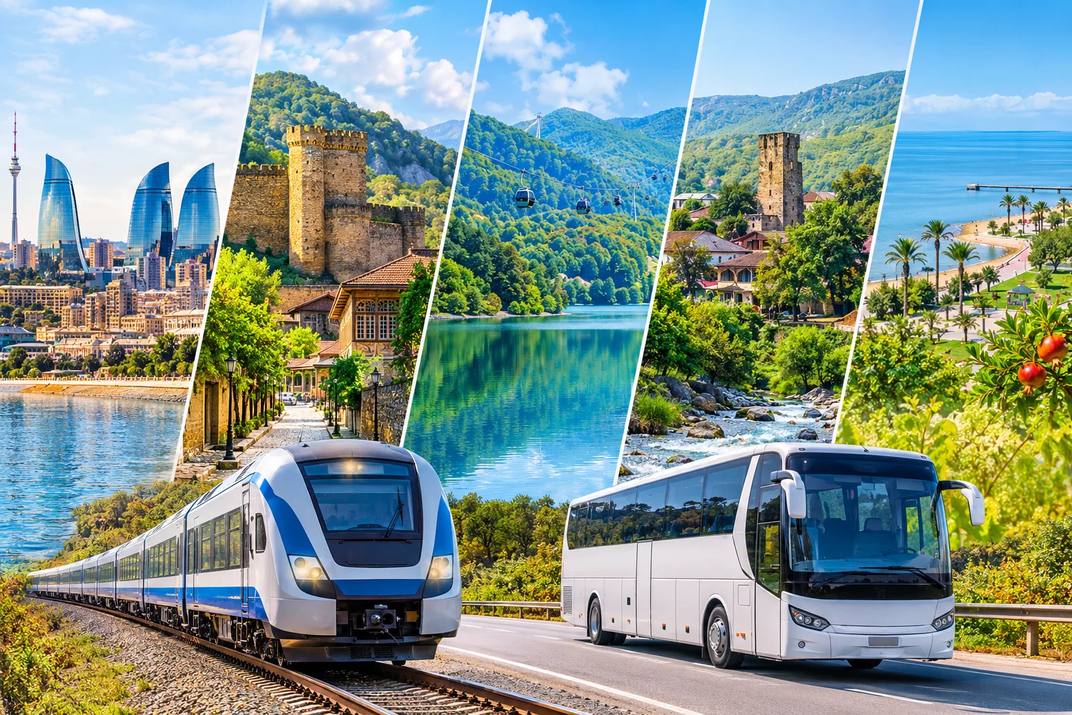 From Baku to Sheki, Gabala, Quba and Lankaran by Train and Bus
